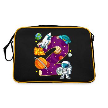 2 Anniversaire Astronaute de l’espace 2 ans - Sac Retro - noir/or - Dos