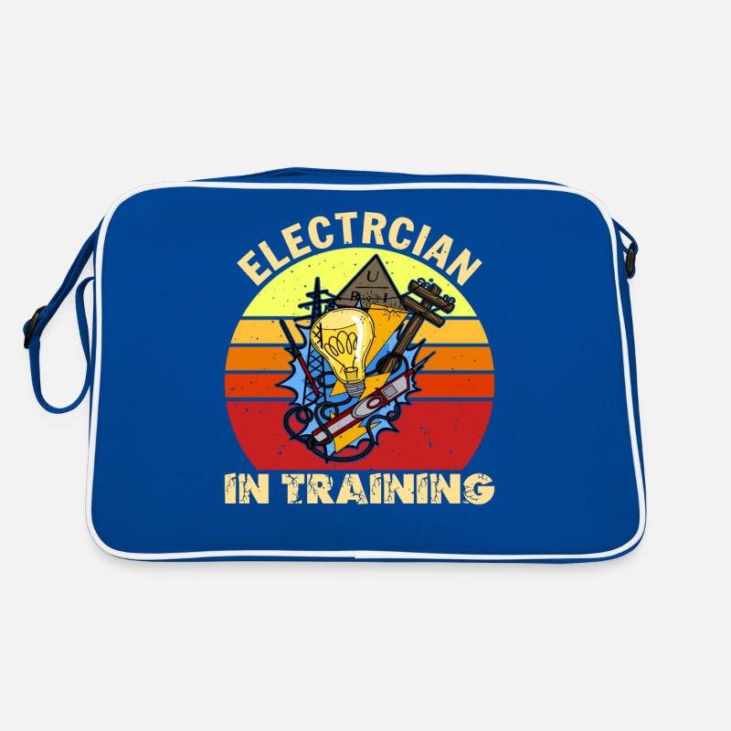 Electrician in training Lichttechniker Lampe Beruf Retro Tasche