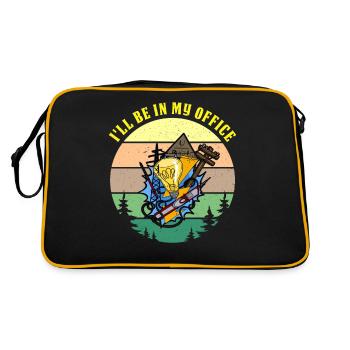 I'm going to be in my office Electricity Profession - Retro Bag - black/gold - Back