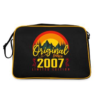 Birthday 2007 Birthday Born in 2007 Gift - Retro Bag - black/gold - Back