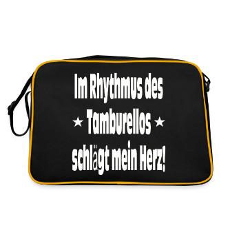 Au rythme du tamburello mon cœur bat - Sac Retro - noir/or - Dos