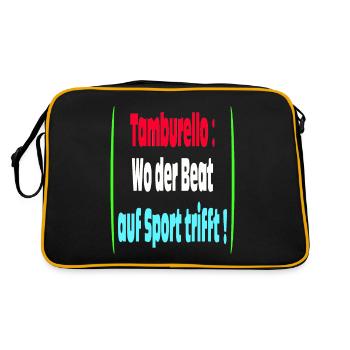 Tamburello : là où le rythme rencontre le sport - Sac Retro - noir/or - Dos