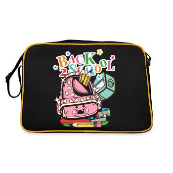 Fournitures scolaires - Sac Retro - noir/or - Dos