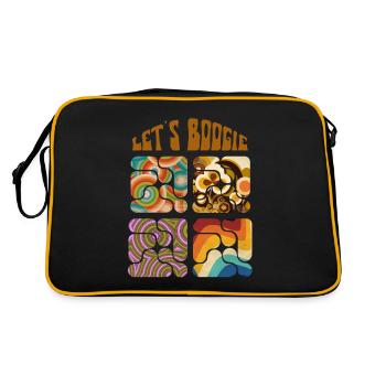 Let's boogie retro pattern - Retro Bag - black/gold - Back