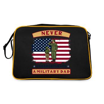 Ne sous-estimez jamais la fête des pères Militaire - Sac Retro - noir/or - Dos