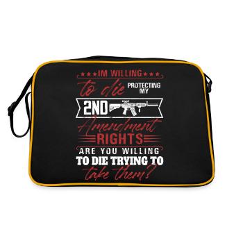 I'm willing to die protecting my 2nd amendment - Retro Bag - black/gold - Back