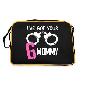 I've got your 6 mommy Police officer - Retro Tasche - Schwarz/Gold - Hinten