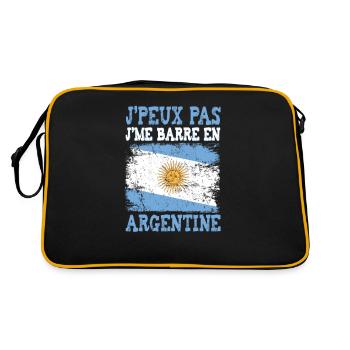 Je peux pas je me barre en Argentine - Sac Retro - noir/or - Dos