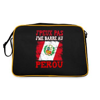 I can't get stuck in Peru - Retro Bag - black/gold - Back