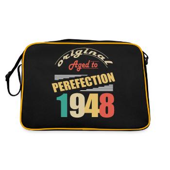 J’ai 76 ans | Je suis né en 1948 - birth - Sac Retro - noir/or - Dos