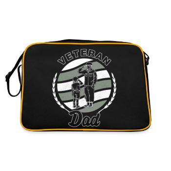 Vétéran Papa Papa Père Enfants Militaire Soldat - Sac Retro - noir/or - Dos