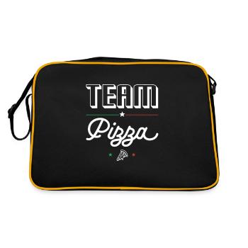 Team Pizza - Pour fans de pizza et les Pizzaiolos - Sac Retro - noir/or - Dos