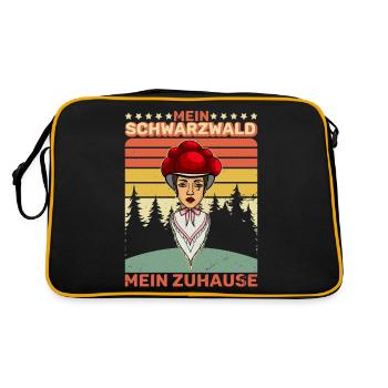 My Black Forest, my home, Forest - Retro Bag - black/gold - Back