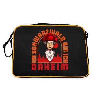I'm at home in the Black Forest Forest - Retro Bag - black/gold - Back