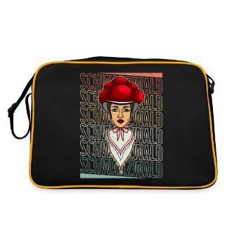 Schwarzwaldmädel Schwarzwald German Wald - Retro Bag - black/gold - Back