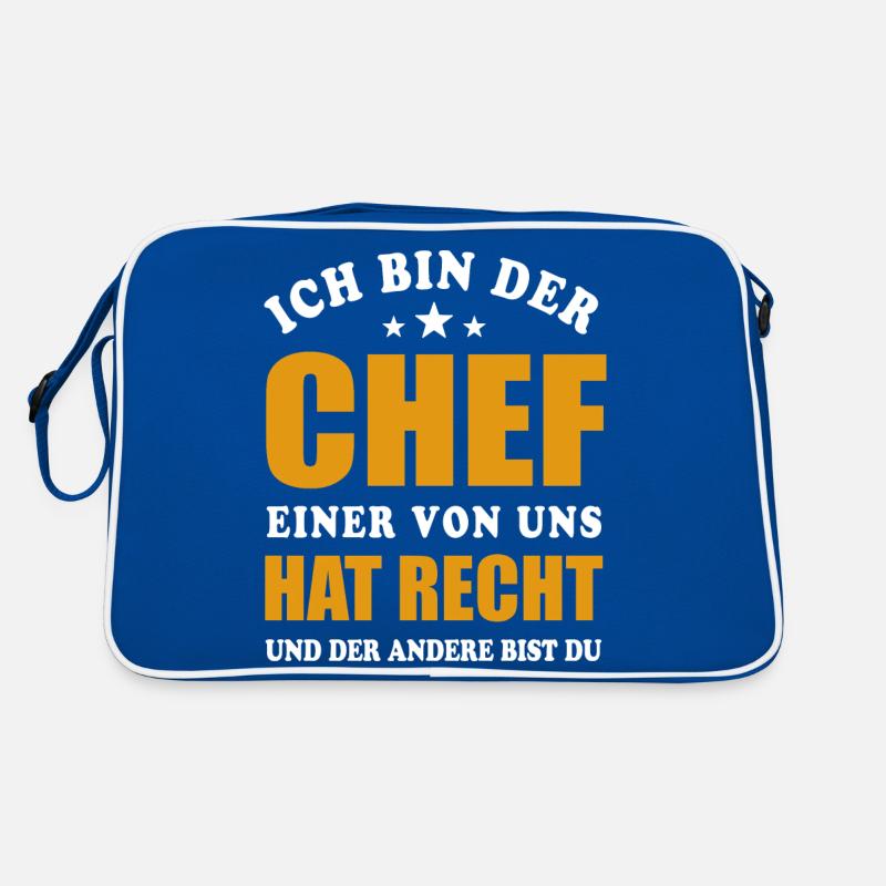 Ich bin der Chef - einer von uns hat Recht Retro Tasche