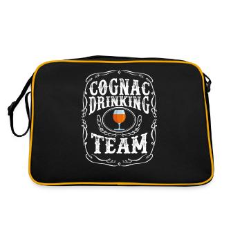 Cognac Drinking Team T-Shirt - Brandy Alcoholic - Retro Bag - black/gold - Back