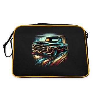 Camion Vintage Old Classic School American Pickup - Sac Retro - noir/or - Dos