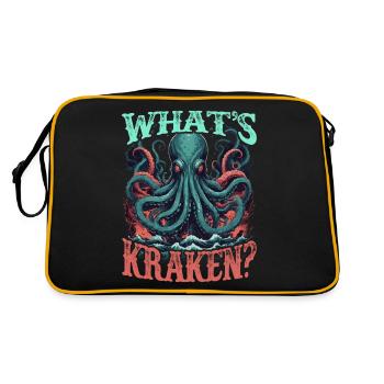 Kraken Legendary sea creature. - Retro Bag - black/gold - Back