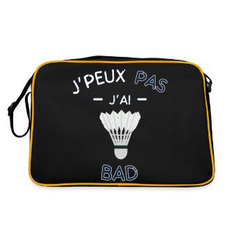 J peuX pas j ai badminton - Sac Retro - noir/or - Dos