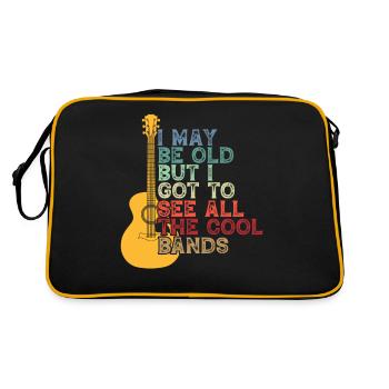 Je suis peut-être vieux, mais j’ai pu voir tous les groupes sympas - Sac Retro - noir/or - Dos