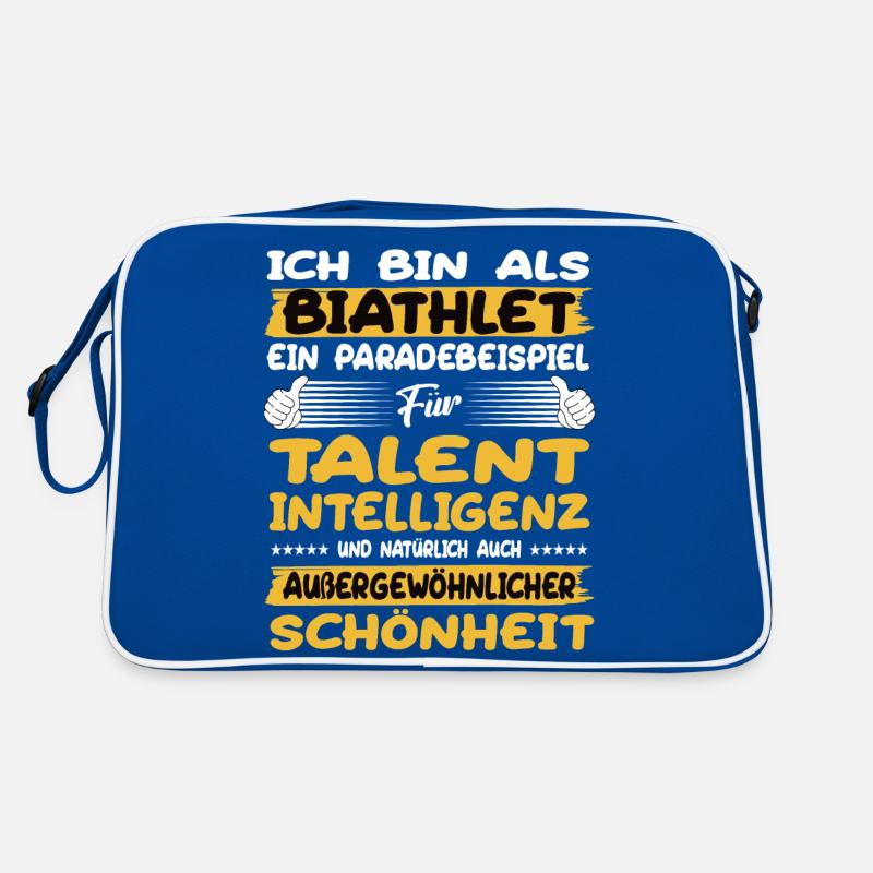 Biathlet ein Paradebeispiel Biathlon Retro Tasche