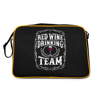 Red Wine Drinking Team T-Shirt Boisson alcoolisée - Sac Retro - noir/or - Dos