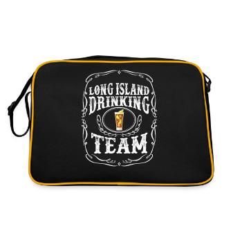 Long Island Eistee trinken Team Alkoholisch Gemischt - Retro Tasche - Schwarz/Gold - Hinten