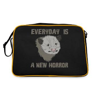 opossum funny possum opossum - Retro Bag - black/gold - Back