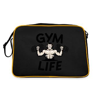 VIE AU GYMNASE - Sac Retro - noir/or - Dos