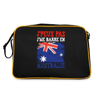 I can't I'm in Australia - Retro Bag - black/gold - Back