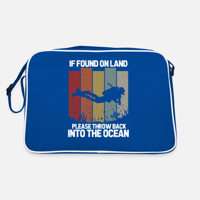 If found on Land Please Throwback into the Ocean Retro Bag