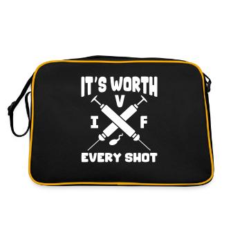 It's worth every shot IVF - Retro Bag - black/gold - Back