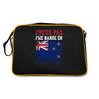 Je peux pas je me barre en Nouvelle Zélande - Sac Retro - noir/or - Dos