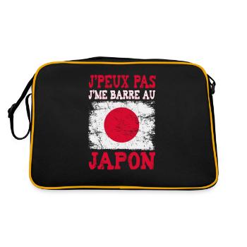 I can't go to Japan - Retro Bag - black/gold - Back
