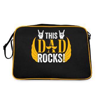 THIS DAD ROCKS - Retro Bag - black/gold - Back
