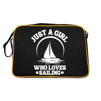 Sailing Sailing Sailing Sailing Ship Sailboat - Retro Bag - black/gold - Back