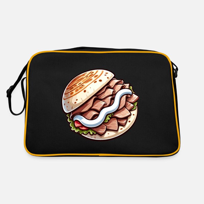 Döner in Comicstyle Retro Tasche
