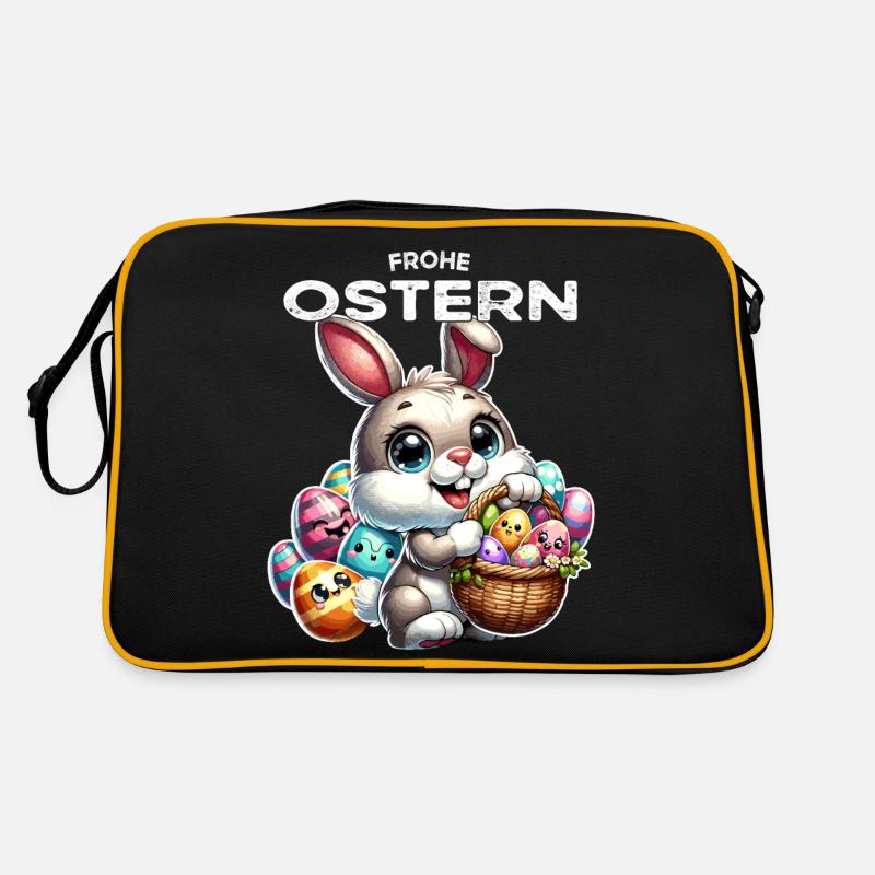 Lapin de Pâques Lapin Drôle Oeufs De Pâques Joyeuses Pâques Sac Retro