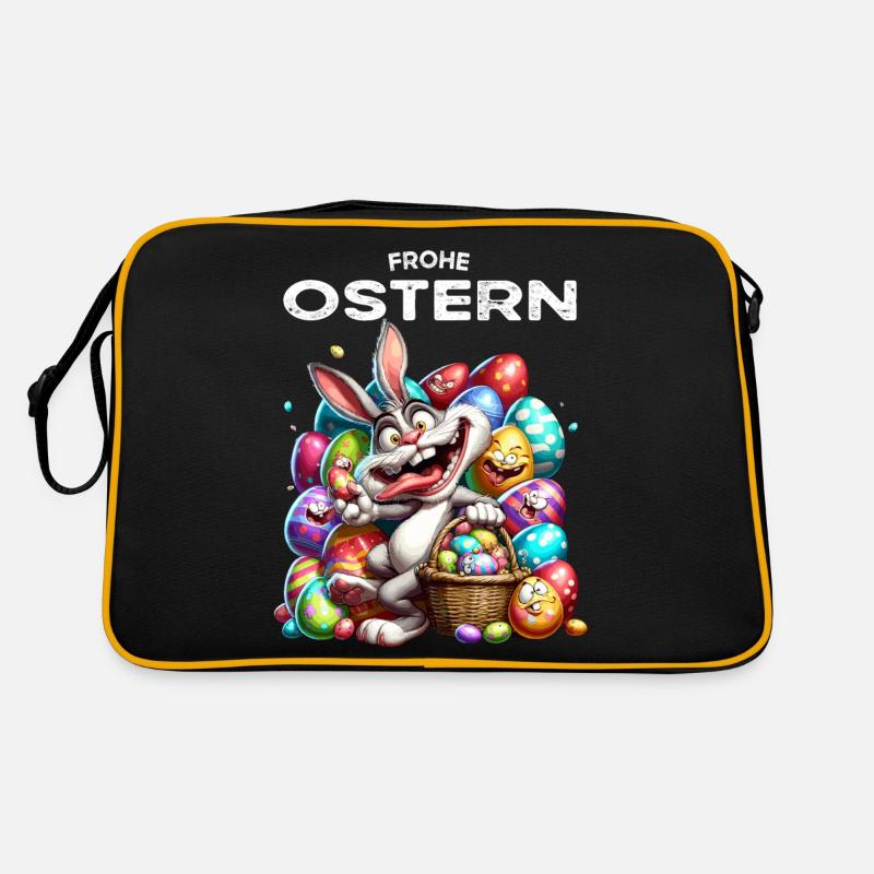 Lapin de Pâques Lapin Drôle Oeufs De Pâques Joyeuses Pâques Sac Retro