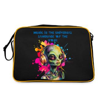Music is the universal language of the soul. Alien - Retro Bag - black/gold - Back