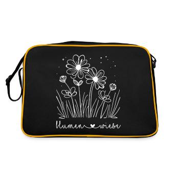 🤍Flowers Meadow - Retro Bag - black/gold - Back