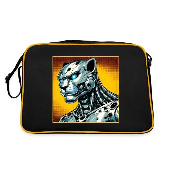 Jaguar Robot - Retro Bag - black/gold - Back