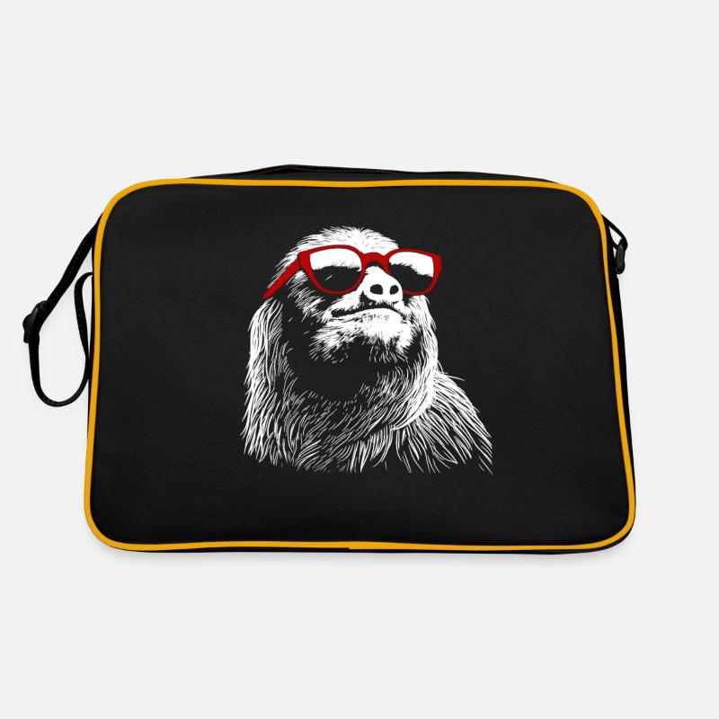 Faultier Lustig Geschenk Retro Tasche