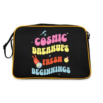 Break Up Divorce Quotes New Start Motivational - Retro Bag - black/gold - Back