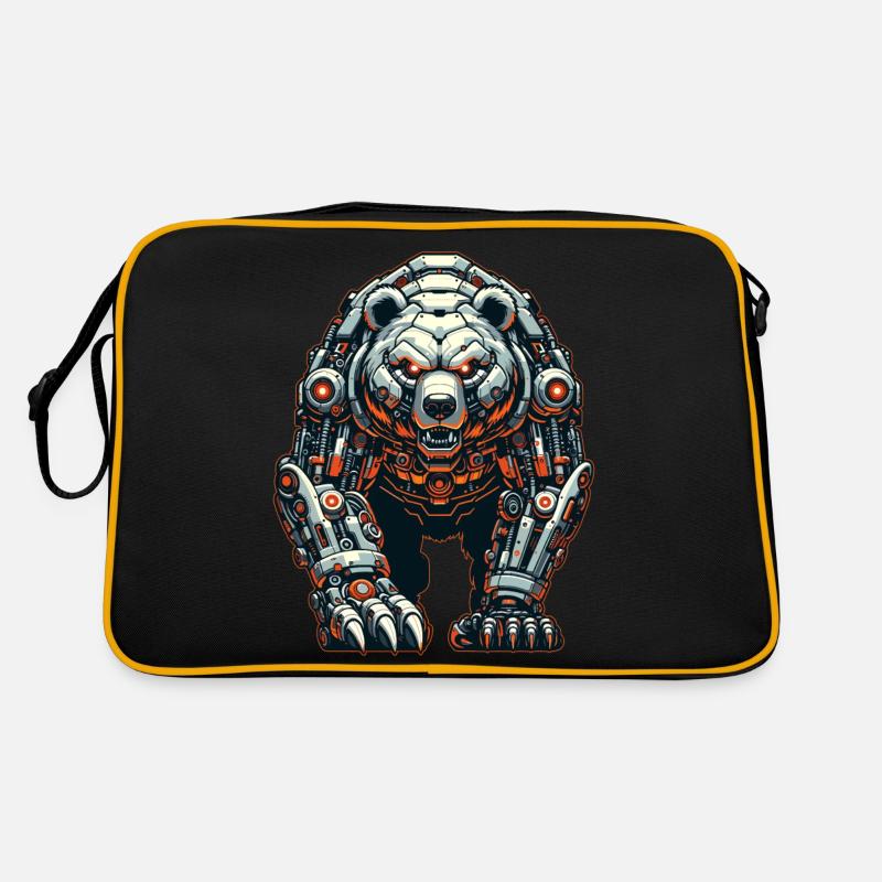 Bear Robot - Retro Bag - black/gold