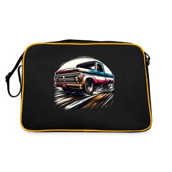 Camion Vintage Old Classic School American Pickup - Sac Retro - noir/or - Dos