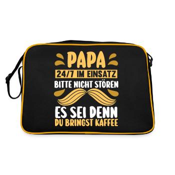 Papa Fête des pères Papa - Sac Retro - noir/or - Dos