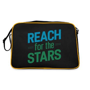 GREIFEN SIE NACH DEN STERNEN - Retro Tasche - Schwarz/Gold - Hinten