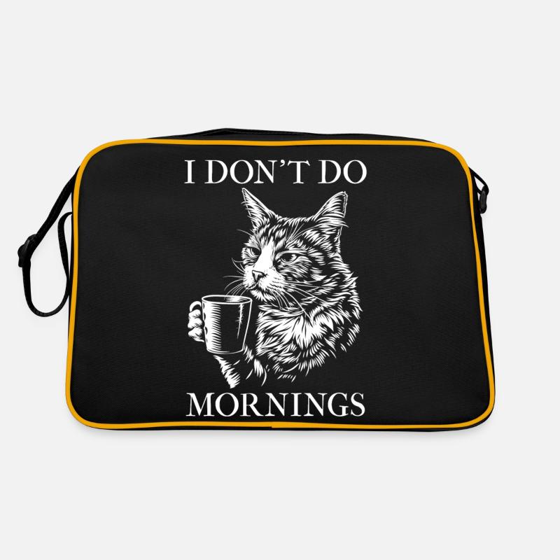Katze Kaffee Lustig Retro Tasche